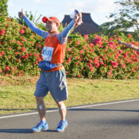 サイパンマラソン2018　サイパン島北部を走るフルマラソンランナー